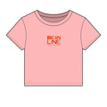 Beanline Crop Tee — Women's Micro Rib Baby Tee with 'Bean Line' Coffee Logo