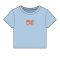 Beanline Crop Tee — Women's Micro Rib Baby Tee with 'Bean Line' Coffee Logo