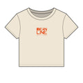 Beanline Crop Tee — Women's Micro Rib Baby Tee with 'Bean Line' Coffee Logo